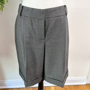 Vintage Plaid High Waisted Pleated Shorts